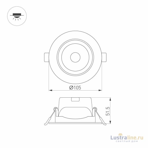 Светильник Downlight Arlight Polar 032311 Светильник Downlight Arlight Polar 032311