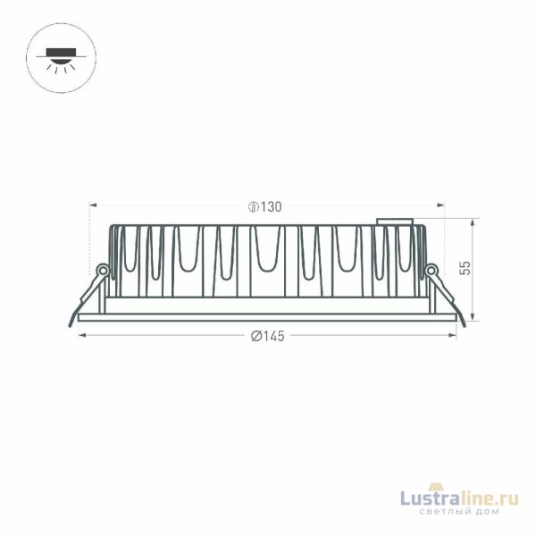 Встраиваемый светильник Arlight MS-MIST-BUILT-R145-15W Day4000 (WH, 110 deg, 230V) 039062 Встраиваемый светильник Arlight MS-MIST-BUILT-R145-15W Day4000 (WH, 110 deg, 230V) 039062