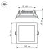 Встраиваемый светодиодный светильник Arlight LT-S160x160WH 12W Warm White 015562