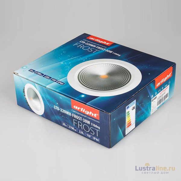 Встраиваемый светодиодный светильник Arlight LTD-220WH-Frost-30W Warm White 021070