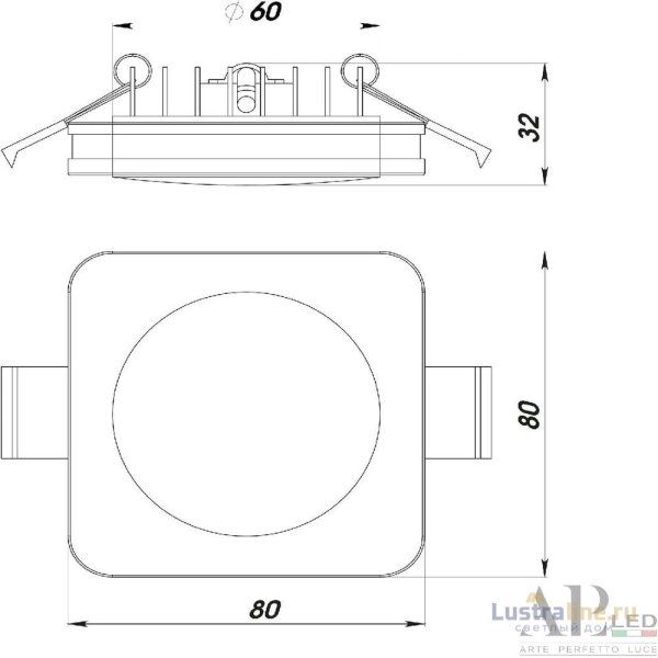 Встраиваемый светильник Arte Perfetto Luce Ingrid 3322.LD109S/7W/6K