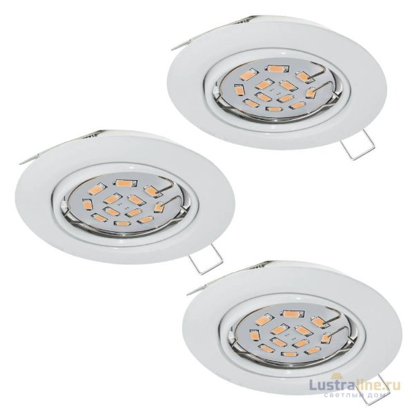 Комплект встраиваемых светильников (3 шт.) Eglo Einbauspot led 75349