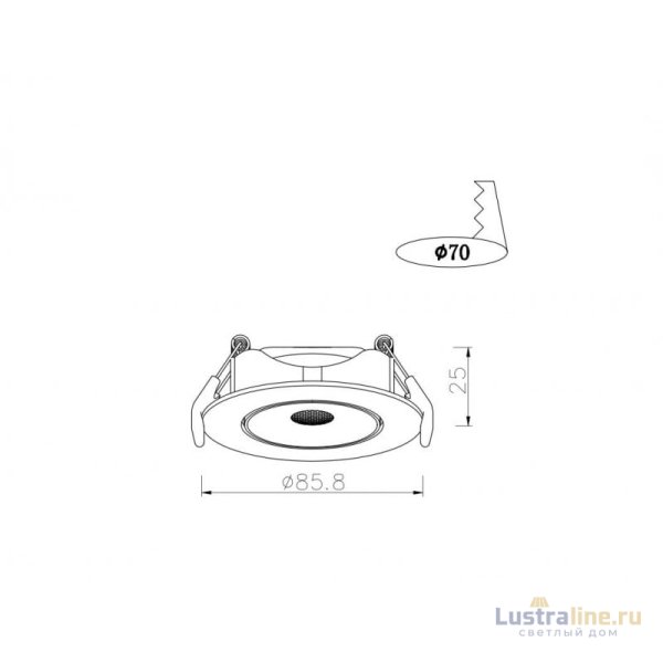 Встраиваемый светильник ARTE Lamp A4761PL-1WH