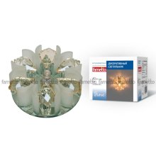 Встраиваемый светильник Fametto Fiore DLS-F120 G4 GLASSY/CLEAR+CHAMPAGNE