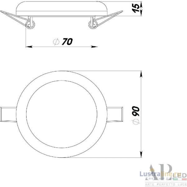 Встраиваемый светильник Arte Perfetto Luce Ingrid 3322.FAP222R/10W/6K