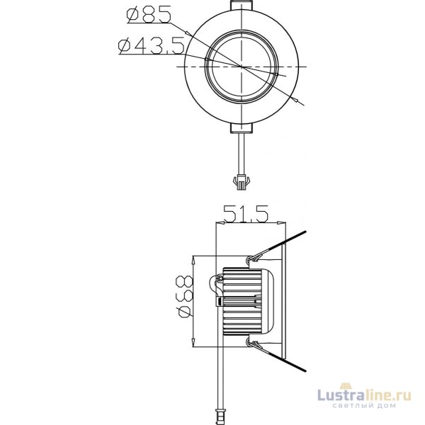 Встраиваемый светильник Deko-Light COB-68 565304