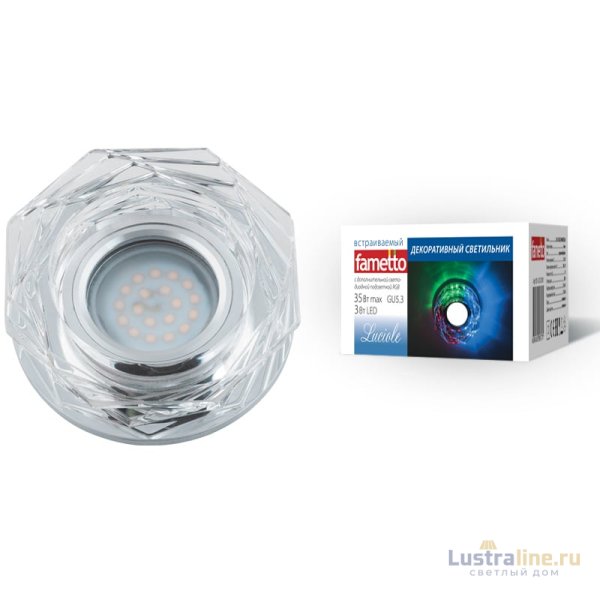 Встраиваемый светильник Fametto Luciole DLS-L122 GU5.3 GLASSY/CLEAR/RGB UL-00000371