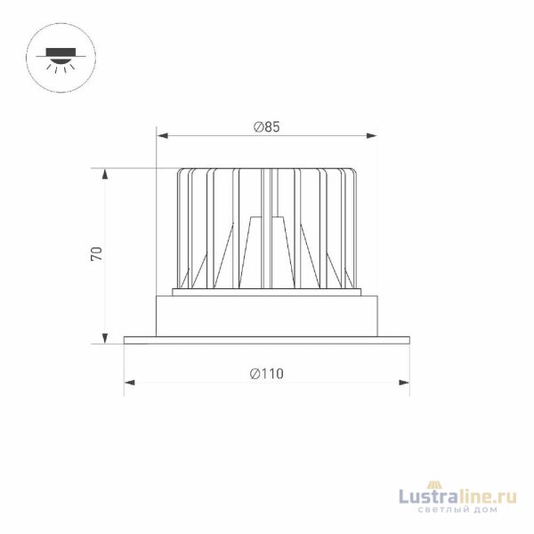 Встраиваемый светильник Arlight MS-ATLAS-TRIMLESS-R70-12W Warm3000 036105(1) Встраиваемый светильник Arlight MS-ATLAS-TRIMLESS-R70-12W Warm3000 036105(1)