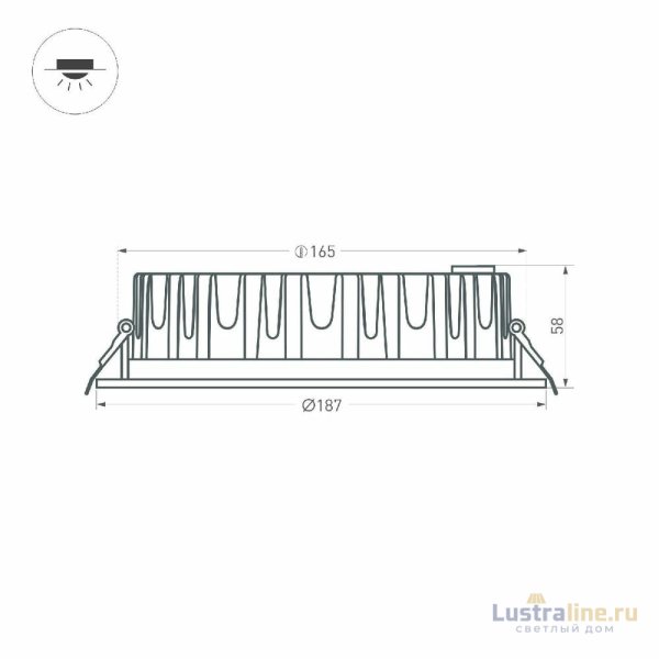 Встраиваемый светильник Arlight MS-MIST-BUILT-R187-21W Day4000 (WH, 110 deg, 230V) 039063 Встраиваемый светильник Arlight MS-MIST-BUILT-R187-21W Day4000 (WH, 110 deg, 230V) 039063