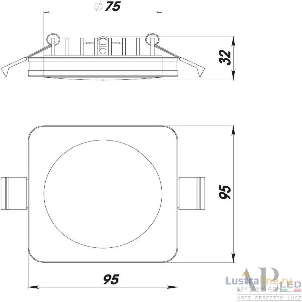 Встраиваемый светильник Arte Perfetto Luce Ingrid 3322.LD109S/12W/6K