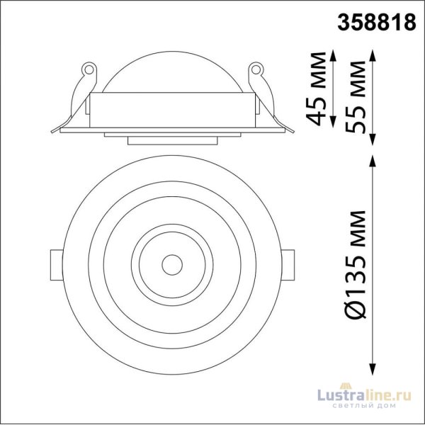 Встраиваемый светильник Novotech Gesso 358818 Встраиваемый светильник Novotech Gesso 358818