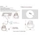 Встраиваемый светильник Crystal Lux CLT 005C98 BL-GO 4000K