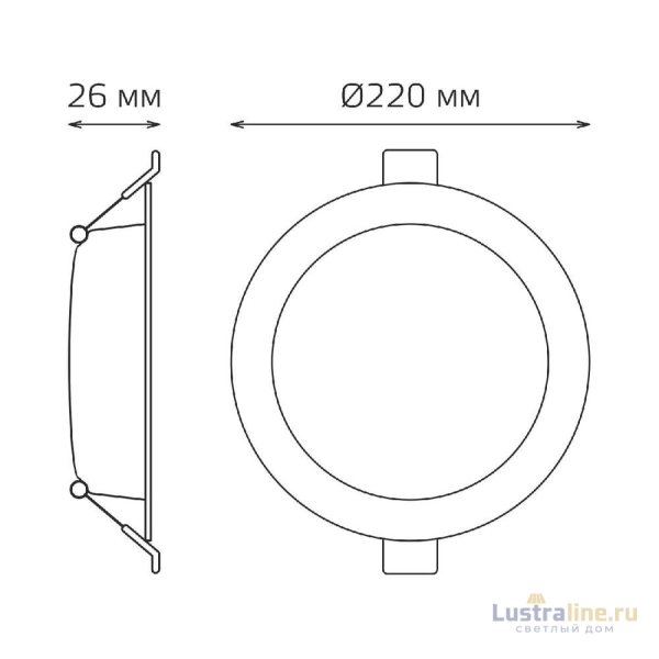 Встраиваемый светильник Gauss Elementary Downlight 997520224