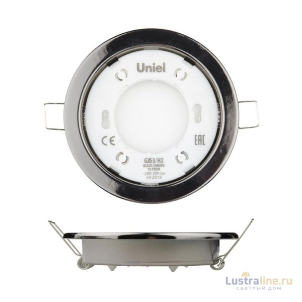 Встраиваемый светильник (UL-00005055) Uniel GX53/H2 Black Chrome 10 Prom