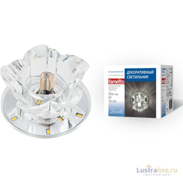 Встраиваемый светильник Fametto Luciole DLS-L125 G9 GLASSY/CLEAR UL-00000376