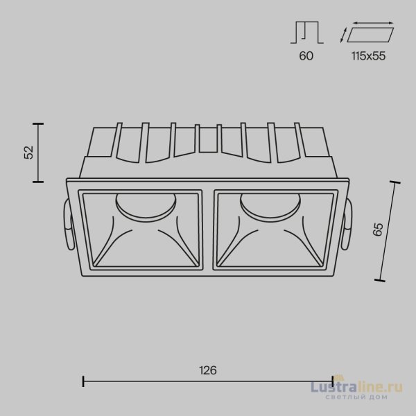 Встраиваемый светильник Maytoni Technical Alfa LED DL043-02-10W4K-SQ-W