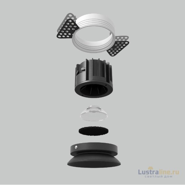 Встраиваемый светильник Maytoni Round DL058-12W2.7K-TRS-B Встраиваемый светильник Maytoni Round DL058-12W2.7K-TRS-B