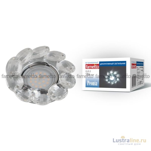 Встраиваемый светильник Fametto Peonia DLS-P114 GU5.3 CHROME/CLEAR 10547 Встраиваемый светильник Fametto Peonia DLS-P114 GU5.3 CHROME/CLEAR 10547