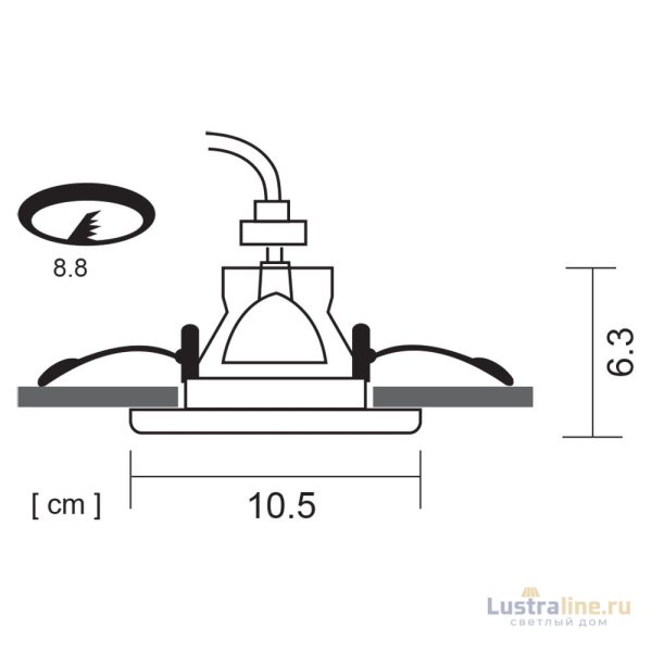 Встраиваемый светильник Arte Lamp A6663PL-1WH