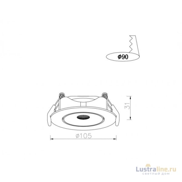 Встраиваемый светильник ARTE Lamp A4762PL-1WH