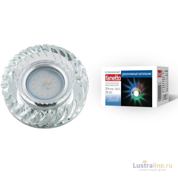 Встраиваемый светильник Fametto Luciole DLS-L123 GU5.3 GLASSY/CLEAR/RGB UL-00000374