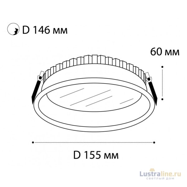 Встраиваемый светильник Italline IT06-6013 black 4000K Встраиваемый светильник Italline IT06-6013 black 4000K