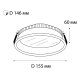 Встраиваемый светильник Italline IT06-6013 black 4000K