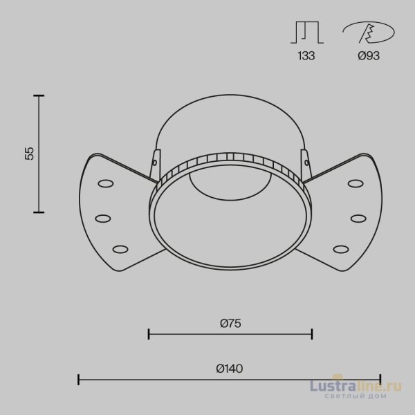 Встраиваемый светильник Maytoni Technical Share DL051-01-GU10-RD-WB