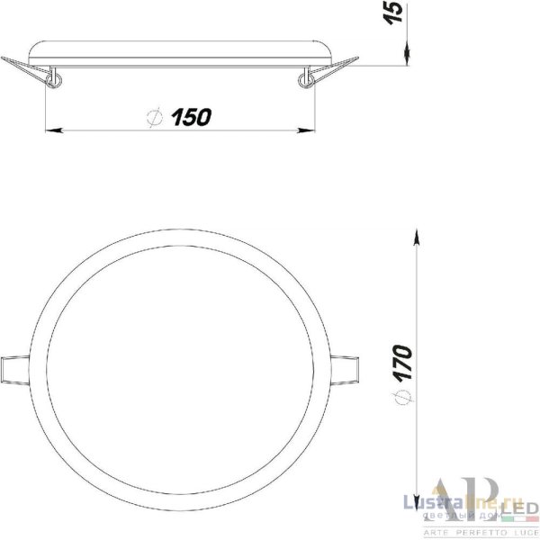 Встраиваемый светильник Arte Perfetto Luce Ingrid 3322.FAP222R/22W/6K