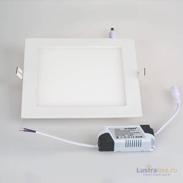 Встраиваемый светодиодный светильник Arlight DL-192x192M-18W Warm White 020134