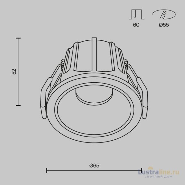 Встраиваемый светильник Maytoni Technical Alfa LED DL043-01-10W4K-RD-WB Встраиваемый светильник Maytoni Technical Alfa LED DL043-01-10W4K-RD-WB
