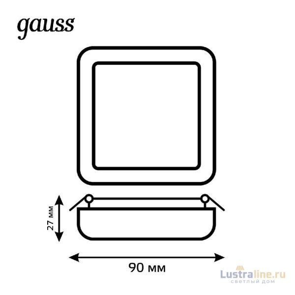 Встраиваемый светодиодный светильник Gauss Frameless 968511209