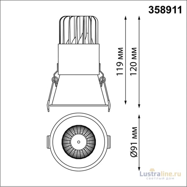 Встраиваемый светильник Novotech Lang 358911 Встраиваемый светильник Novotech Lang 358911