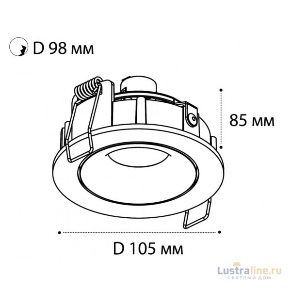 Встраиваемый светильник Italline DE-200 black