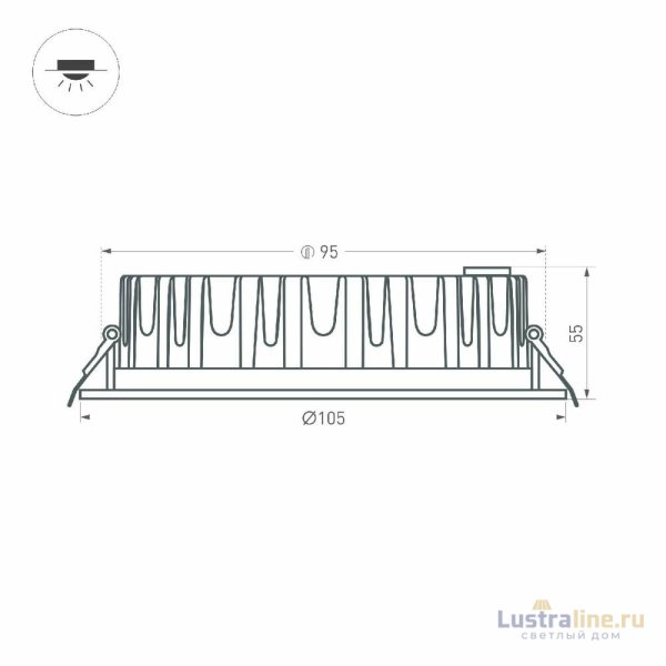 Встраиваемый светильник Arlight MS-MIST-BUILT-R105-9W Day4000 (WH, 110 deg, 230V) 039061 Встраиваемый светильник Arlight MS-MIST-BUILT-R105-9W Day4000 (WH, 110 deg, 230V) 039061