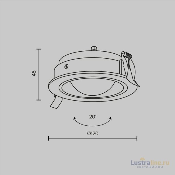 Встраиваемый светильник Maytoni Lens DL105-12W4K-W