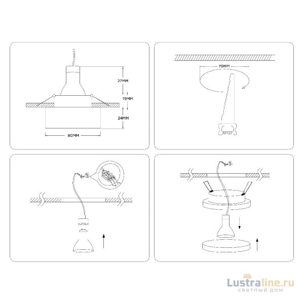 Встраиваемый светильник Ambrella Light Acrylic Frost TN3306 Встраиваемый светильник Ambrella Light Acrylic Frost TN3306