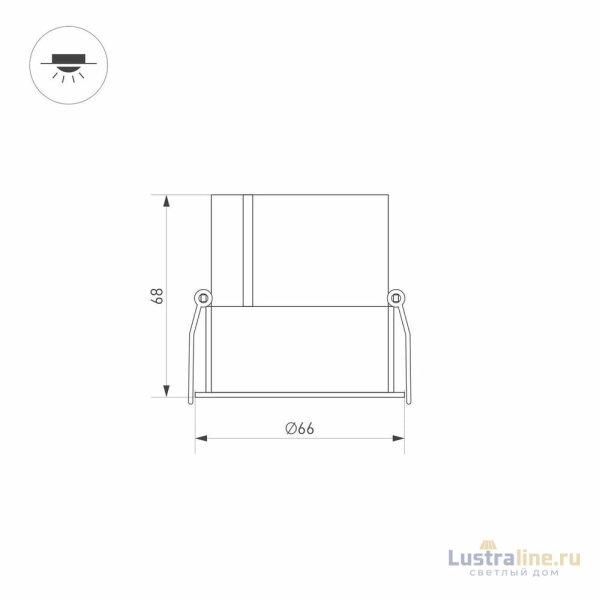 Встраиваемый светильник Arlight MS-Atlas-Built-R66-15W Warm3000 037185 Встраиваемый светильник Arlight MS-Atlas-Built-R66-15W Warm3000 037185