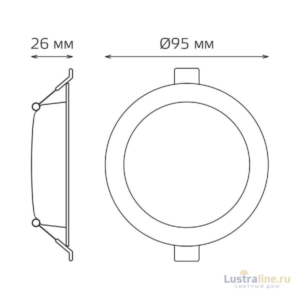 Встраиваемый светильник Gauss Downlight 9100420205