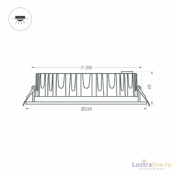 Встраиваемый светильник Arlight MS-MIST-BUILT-R220-30W Warm3000 (WH, 110 deg, 230V) 041611 Встраиваемый светильник Arlight MS-MIST-BUILT-R220-30W Warm3000 (WH, 110 deg, 230V) 041611