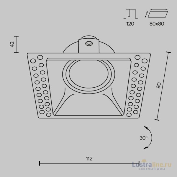 Встраиваемый светильник Maytoni Dot DL042-01-SQ-B