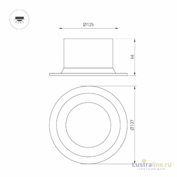 Встраиваемый светильник Arlight MS-DROP-BUILT-R137-24W Day4000 (WH, 90 deg, 230V) 040341 Встраиваемый светильник Arlight MS-DROP-BUILT-R137-24W Day4000 (WH, 90 deg, 230V) 040341