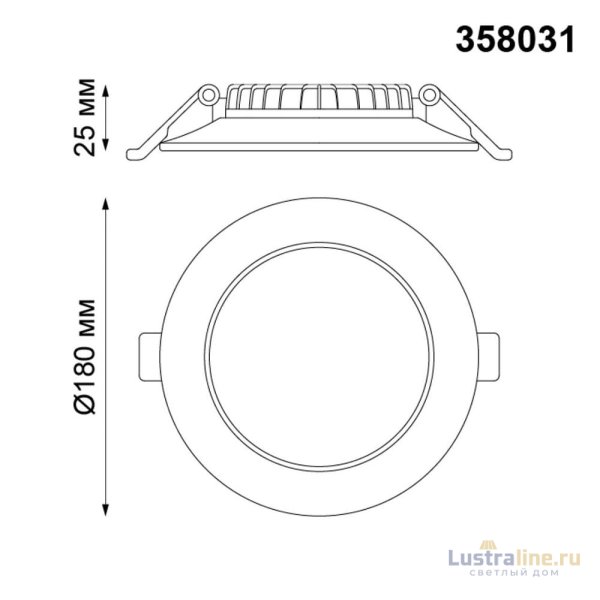 Встраиваемый светодиодный светильник Novotech Luna 358031