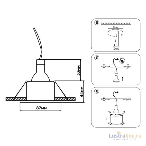 Встраиваемый светильник Ambrella Light Techno Spot Standard Tech TN1187 Встраиваемый светильник Ambrella Light Techno Spot Standard Tech TN1187