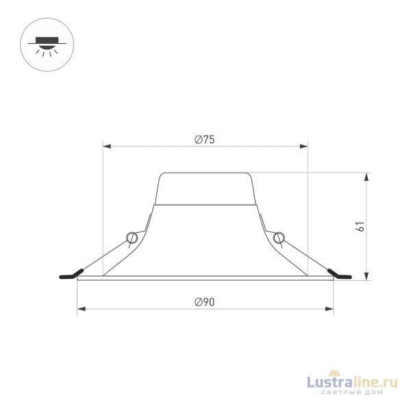 Встраиваемый светильник Arlight MS-BLIZZARD-BUILT-R90-6W Day4000 (WH, 100 deg, 230V) 035550