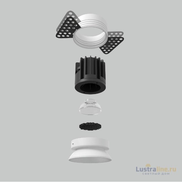 Встраиваемый светильник Maytoni Round DL058-7W2.7K-TRS-W