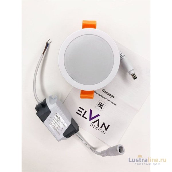 Встраиваемый светильник Elvan VLS-109R-7W-WW-Wh