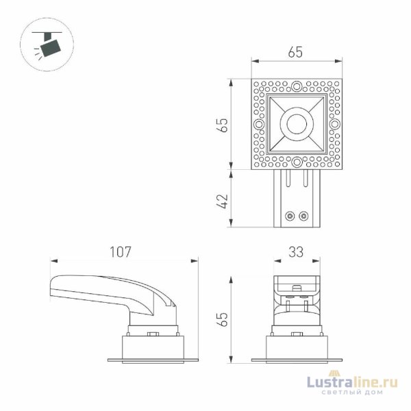 Встраиваемый светильник Arlight MS-RIALTO-TRIMLESS-S40x40-9W Day4000 044687 Встраиваемый светильник Arlight MS-RIALTO-TRIMLESS-S40x40-9W Day4000 044687