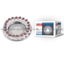 Встраиваемый светильник Fametto Peonia DLS-P115 GU5.3 CHROME/CLEAR+PURPLE