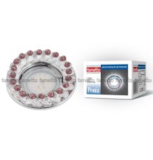 Встраиваемый светильник Fametto Peonia DLS-P115 GU5.3 CHROME/CLEAR+PURPLE
